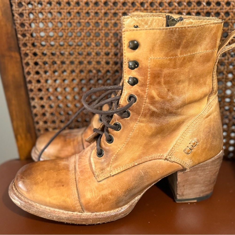 Bed Stu Judgement Leather boots 8 tan rustic